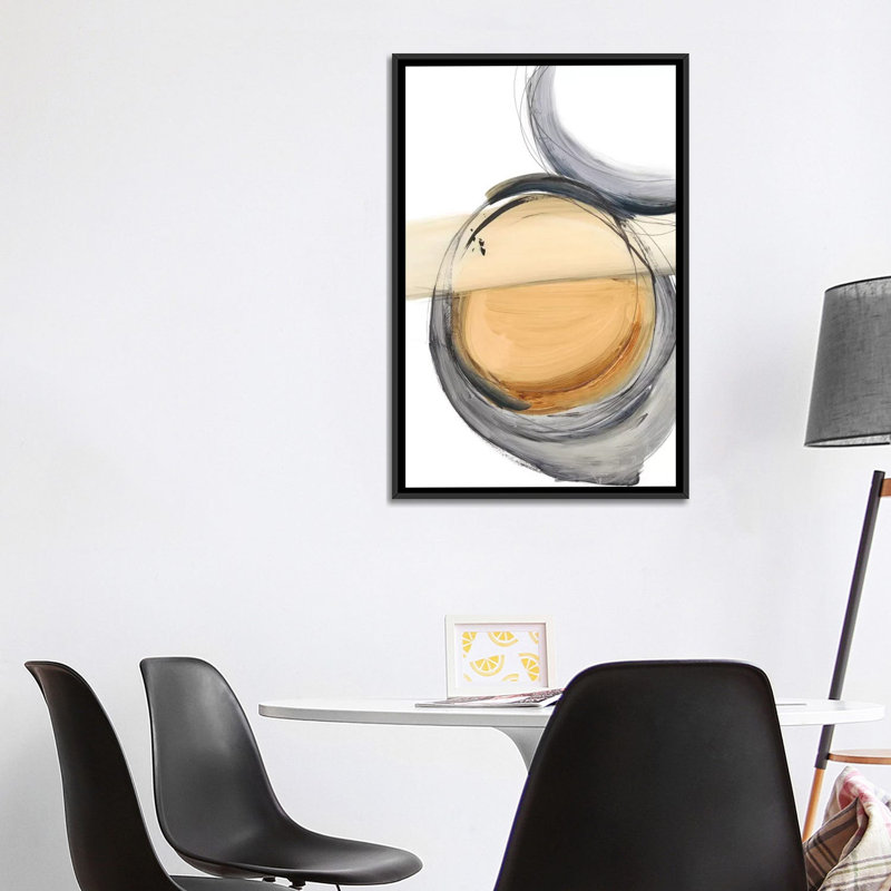 "Sienna & Slate III" par Ethan Harper, reproduction d’art, H 40 po x l 26 po x P 1,5 po, Toile avec cadre noir, Pas de tapis