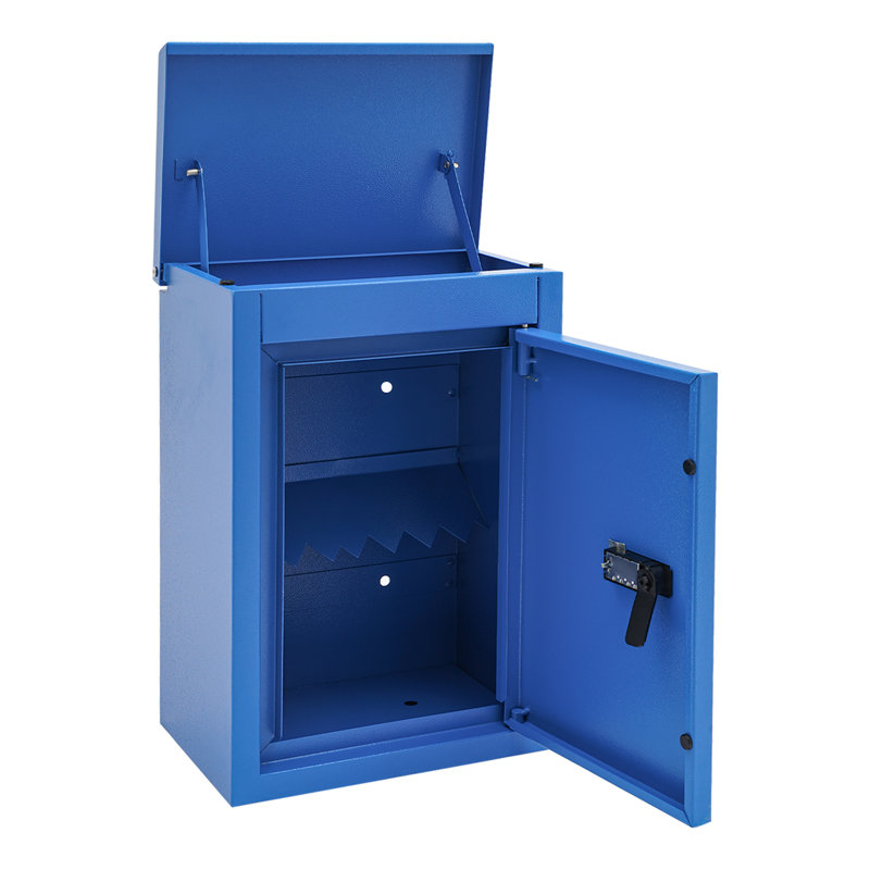 Wall-Mount Mailbox Blue Mailbox Rust-Resistant Mail Box