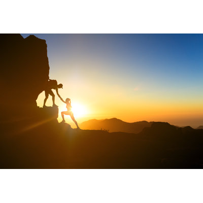 Couple Climbing by Blyjak - Wrapped Canvas Print
