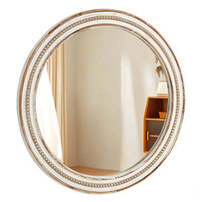 Wood Round Decorative Mirrors for Wall Decor