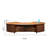 94.49"Modern Curved Solid Wood Ash Executive Desk