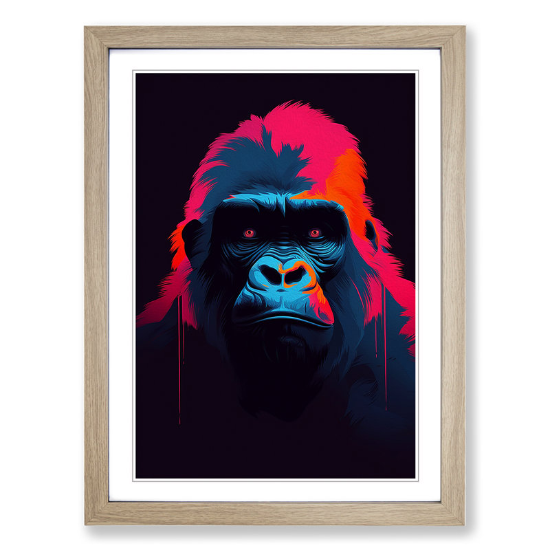 Gorilla Minimalism - Framed Print
