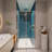 1 3/8" adjustment,universal pivot shower door, with 1/4" tempered glass finish 3072-122517042