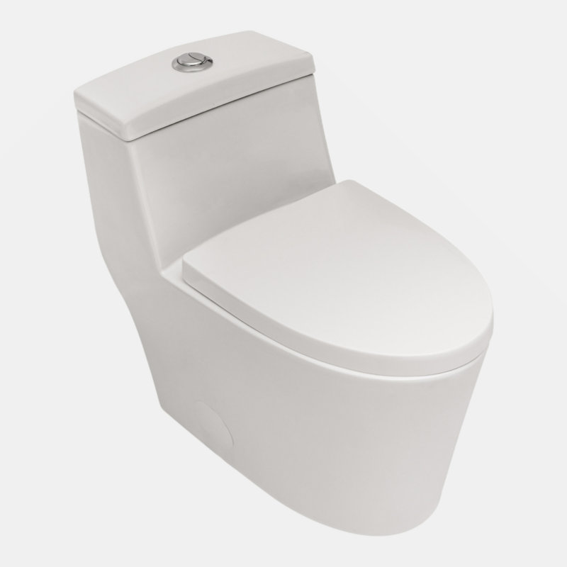 Toilette en céramique une pièce, double chasse avec siège à fermeture en douceur