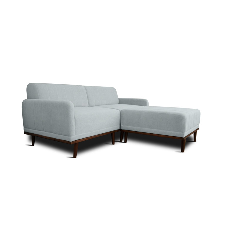 Philipa 3 Seater Sofa & Chaise, Right Hand Facing, Grey Polyester Blend