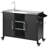 55.5" Outdoor Kitchen Island With 304 Stainless Steel Sink, Metal BBQ Cart With Storage & Lockable Wheels