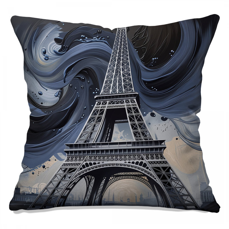 Coussin Tour Eiffel, coussins double face Architecture, 20 po x 20 po