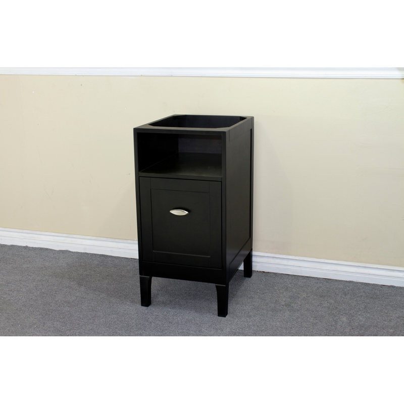 Nurenburg Solid Wood Bathroom Cabinet, Espresso