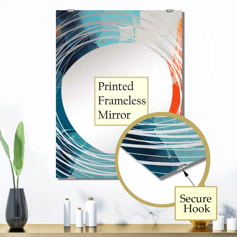Crisinda - miroir mural peinture abstraite, 32 po x 24 po