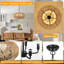 Luminaire suspendu 7,9 po, rotin, brun