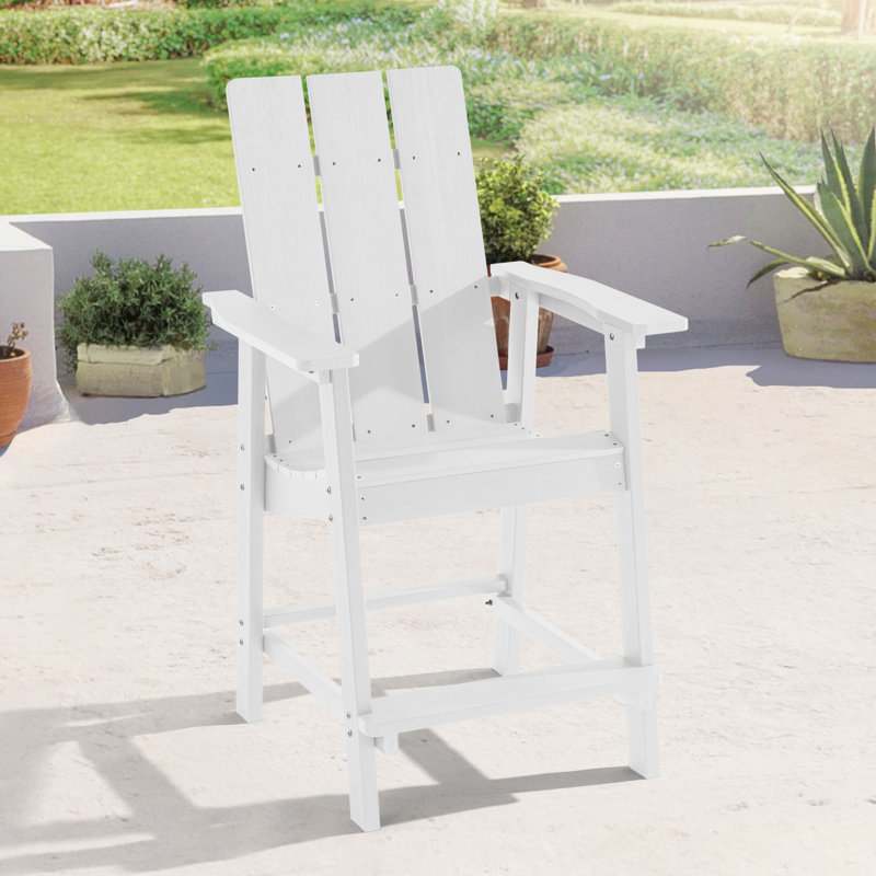 Chaise de jardin Tirie Adirondack, Blanc