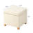 17.5" Square Faux Leather Storage Ottoman With Tufted Lid-1929306296-1929306297