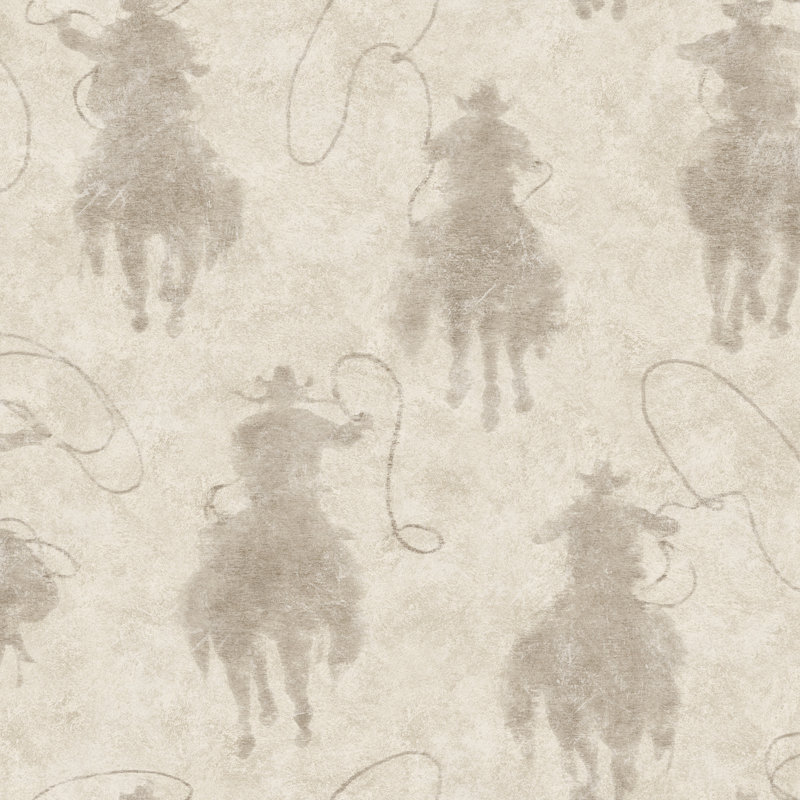 Papier peint silhouette Stockman, Gris clair