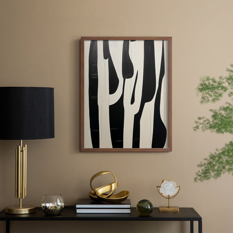 ABSTRACT Series DCXCIII Framed Print - Solid Wood, Walnut, 30" H x 24" W