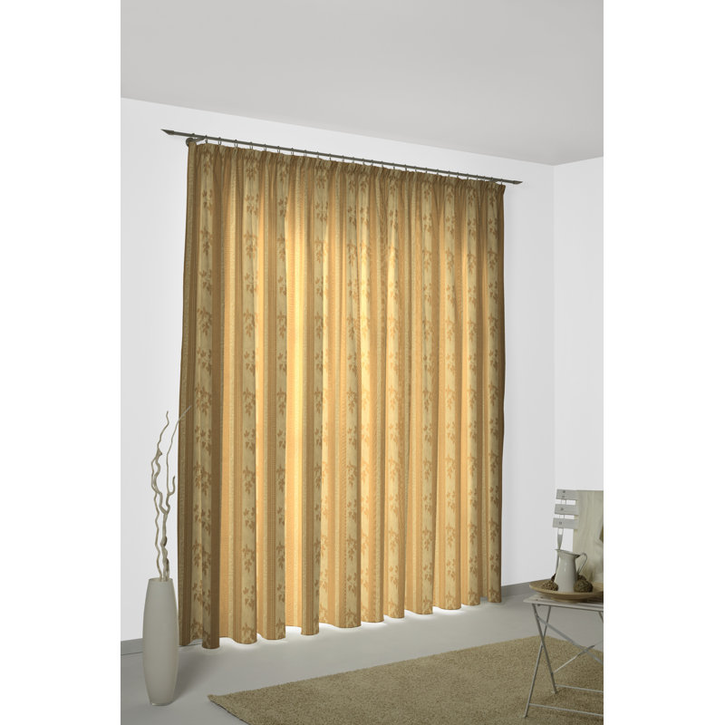 Kettenbach Sheer Curtain Pair, 270cm Width x 245cm Drop, Gold
