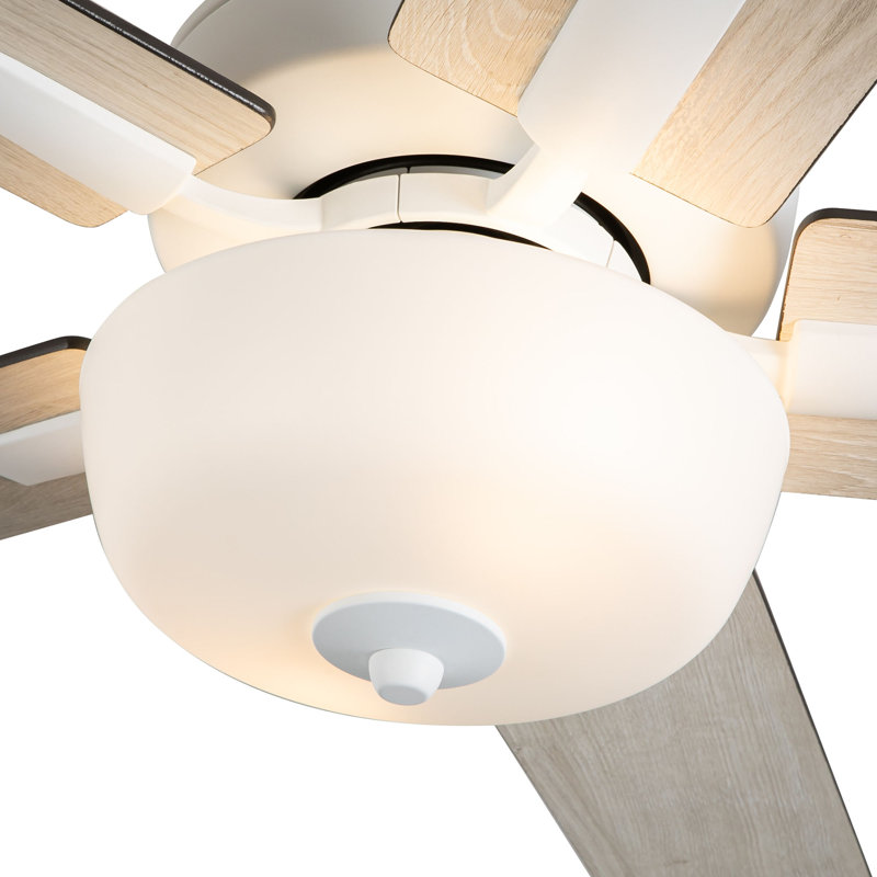 Erikson LED Ceiling Fan, White, Brown