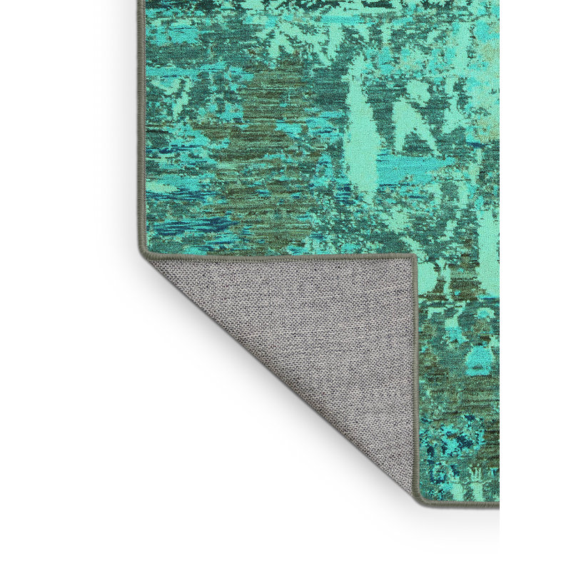 Washable Abstract Indoor Rug, Rectangle 6' x 9'