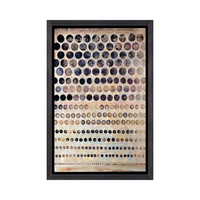 " Moon Shadow " by Macchiaroli, 40" H x 26" W x 1.5" D, Distressed Black Framed Canvas