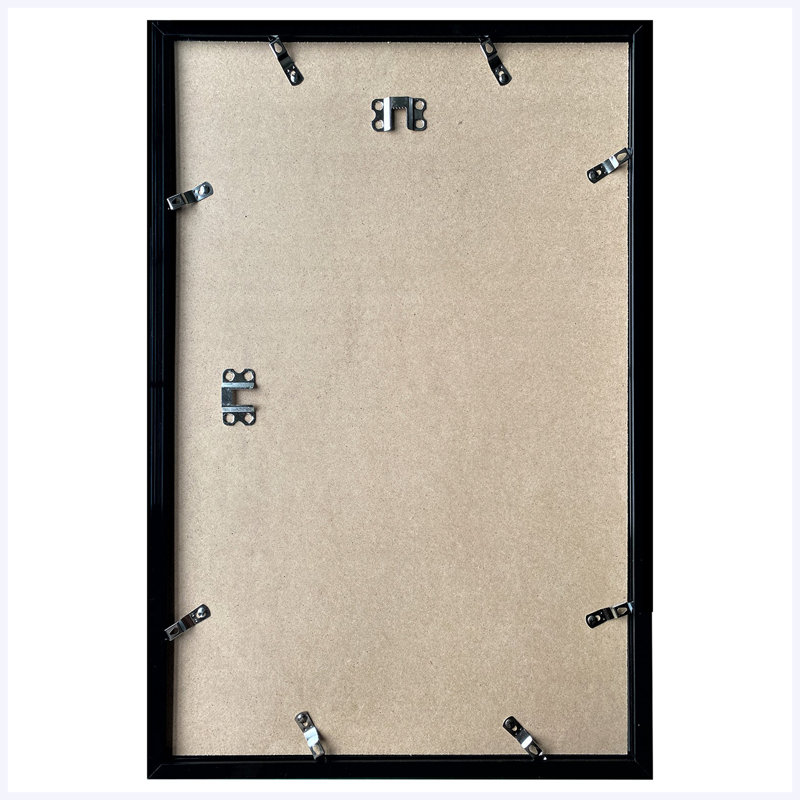 15.4x21.3 Inch Black PVC Picture Frame, Wall Mount Display, 5 Pack Set, 8.8LB, Black