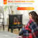 Electric Fireplace Heater with Realistic LED Flames and Logs