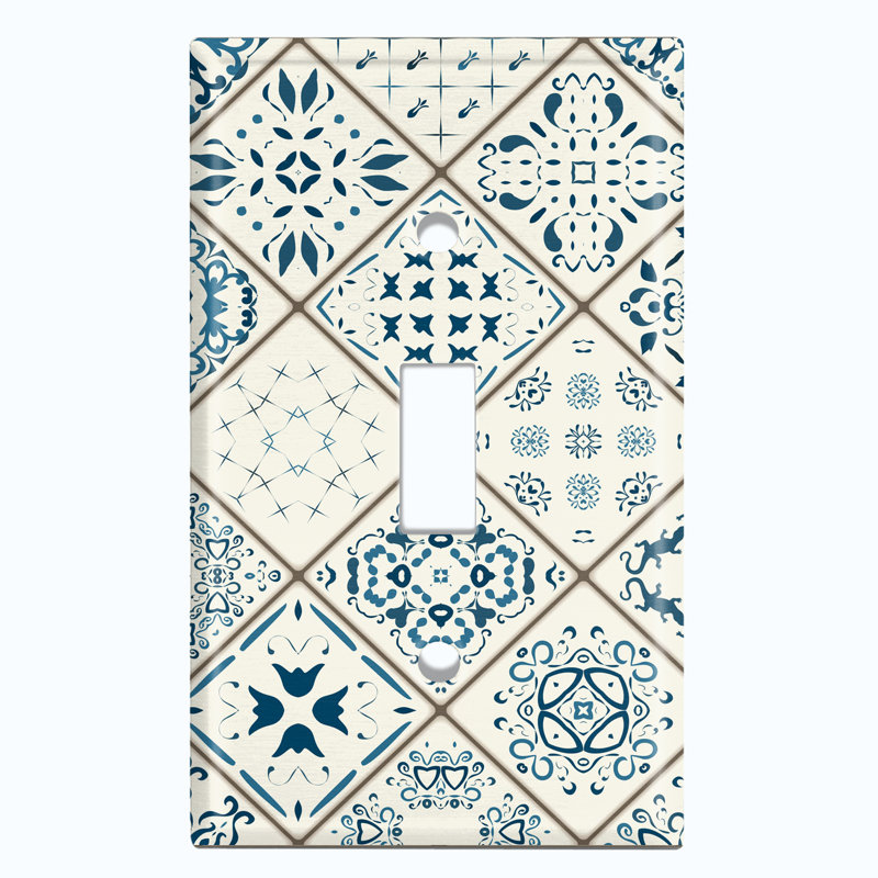 Patterned 1 - Gang Toggle Light Switch Standard Wall Plate