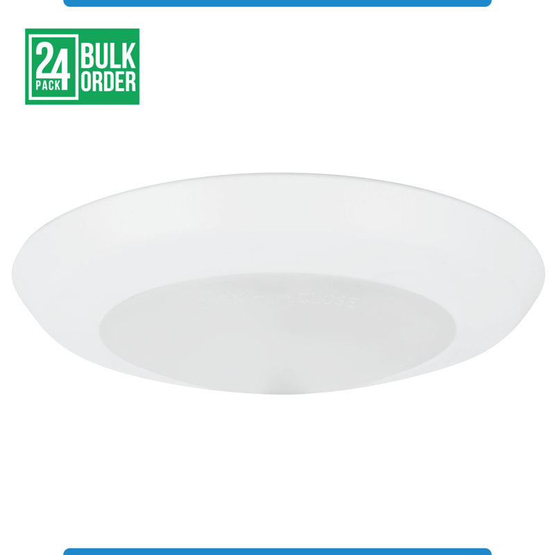 Plafonnier à DEL à montage en surface à profil bas de 4 po RCD (paquet de 24), H 0,87 po x l 7,2 po x P 7,2 po