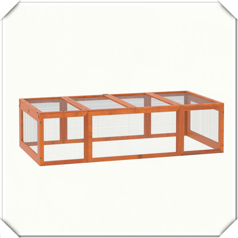 Grand refuge pour petits animaux en bois, Orange