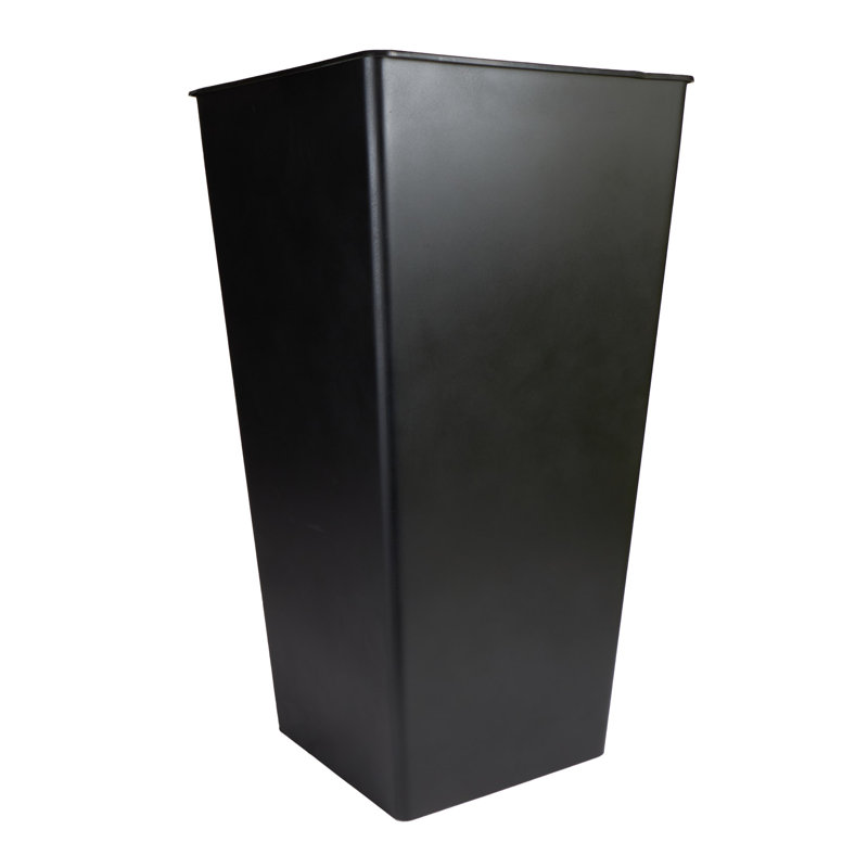32" H Cascade Square Tall Planter, Matte Black