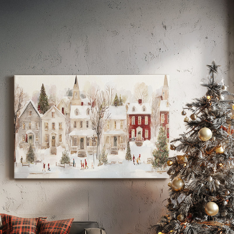 Toile tendue avec châssis Frostlit Dawn Whisper, H 24 po x l 36 po