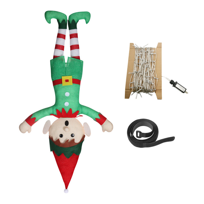 Fabric Christmas Decoration, 55in  H x 29.8in W x 5.5in D