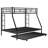 Bed With Sturdy Steel Frame, Bunk Bed With Trundle, Two-Side Ladders-420050946