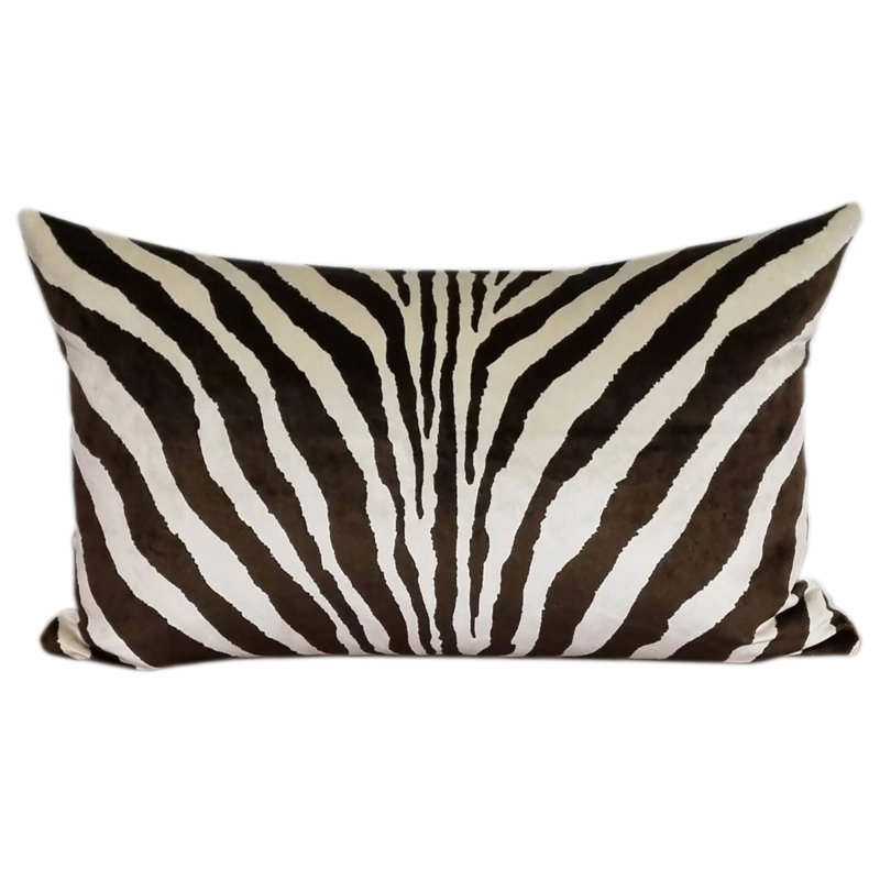 Zebra Velvet Viscose Pillow Cover And Insert