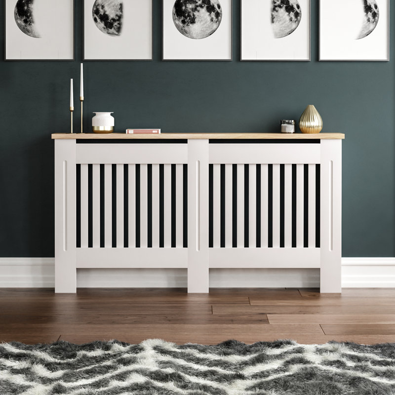 Beacsfield Radiator Cover, 83.3cm H x 152cm W x 19cm D, White