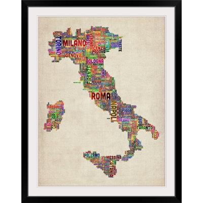« Italian City Maprchmen » par Michael Tompsett - reproduction d'art textuel