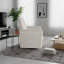 Fauteuil pivotant d'appoint avec base en bois-1788456583
