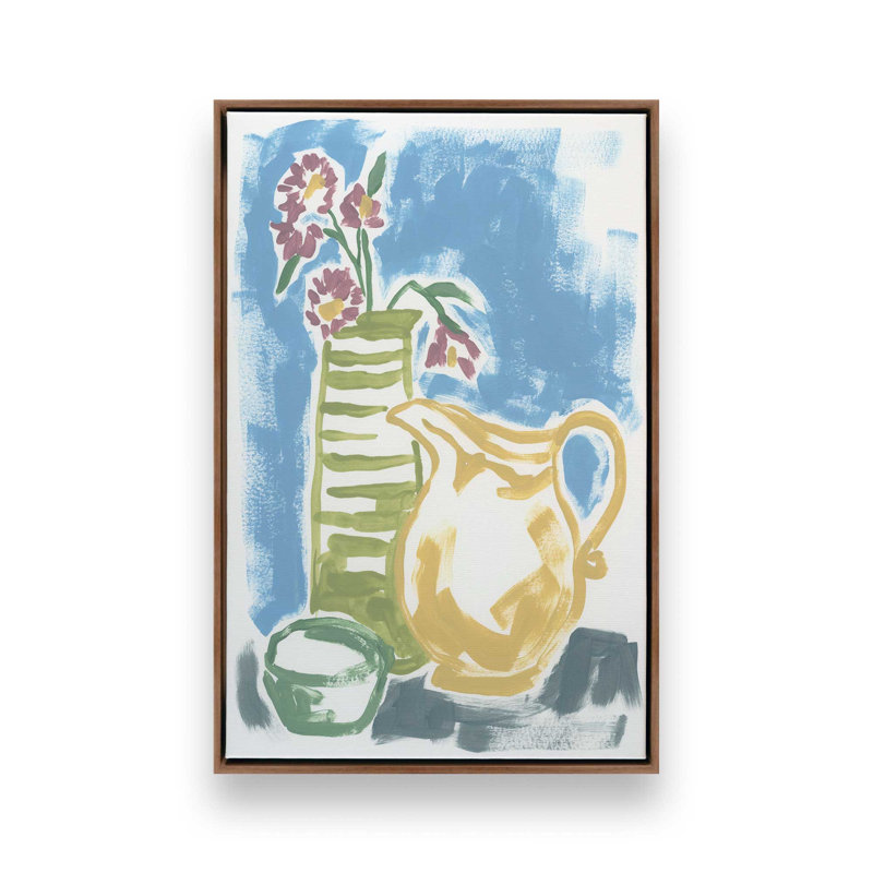 «Gestural Floral Tableic I» par June Erica Vess, reproduction d'art, H 36 po x l 24 po, Brown