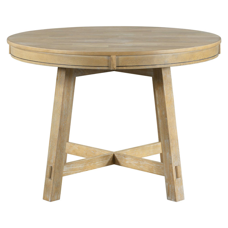 Table de salle à manger extensible Farmhouse, Bois naturel délavé, Bois naturel délavé