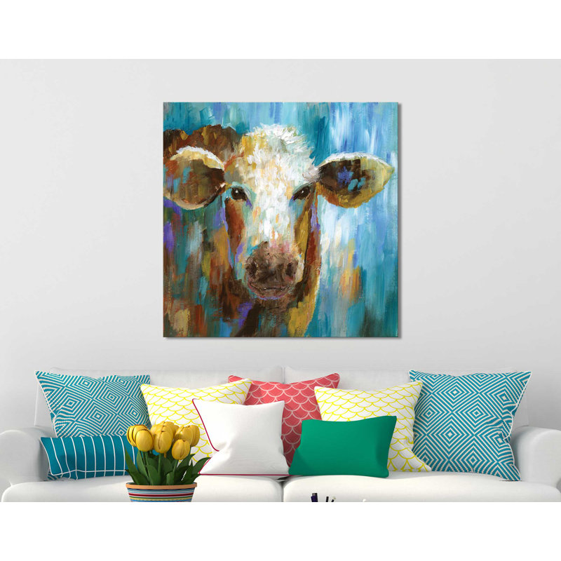 «LuLu Belle», reproduction de peinture acrylique, H 18 po x l 18 po x P 1 po, Toile tendue