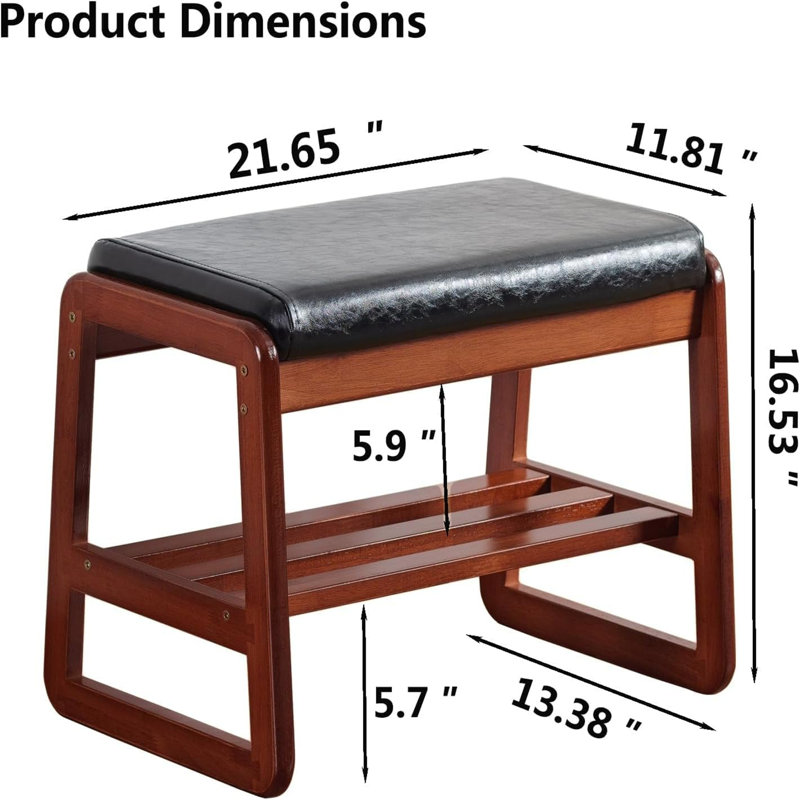 4 Pair Solid Wood Shoe Rack