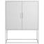 Buffet en métal, armoire de rangement moderne avec 2 tablettes, armoire d'appoint autoportante-770720897