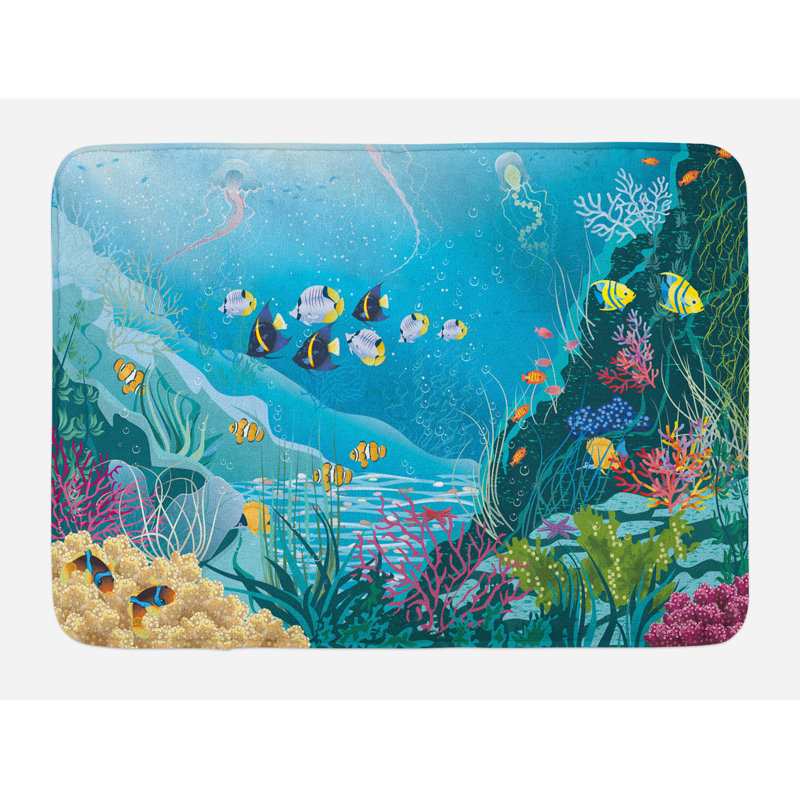 Tapis de bain de poisson sous-marin