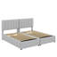 Lit plateforme luxueux avec rangement hydraulique-663004154