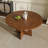 Round Dining Table for 4 - 47 Inch Farmhouse Kitchen Table, MDF Circle Table with Wood Grain Finish, 300lb Weight Capacity, Easy Assembly for Dining Room, Kitchen, Living Room - Spiced Round Table