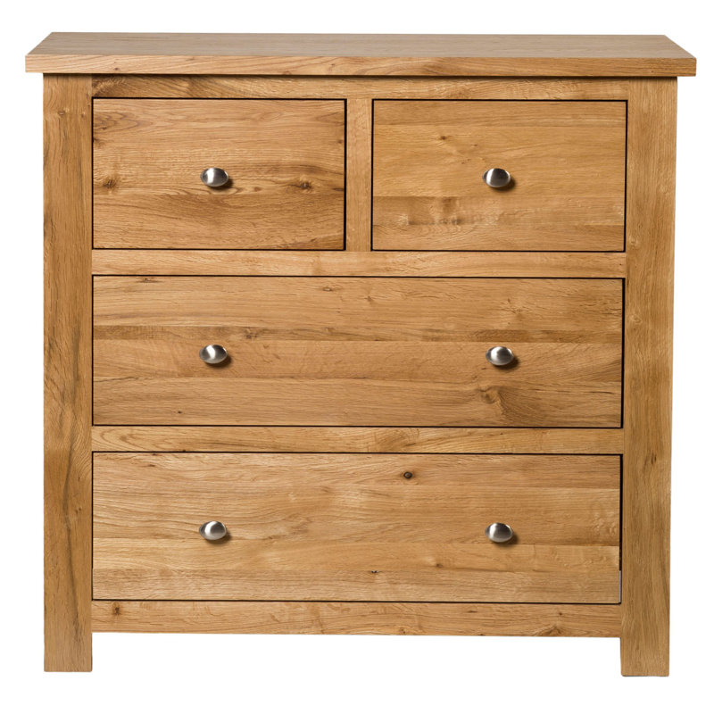 Ellis Solid Wood 83 cm W Chest of 4 Drawers