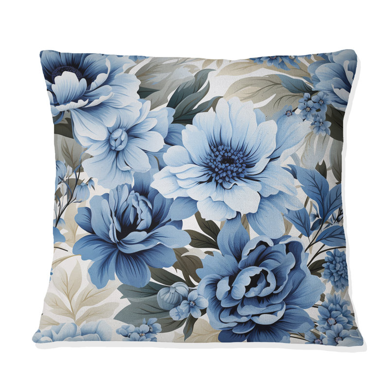 Floral Throw Pillow, 18" x 18"