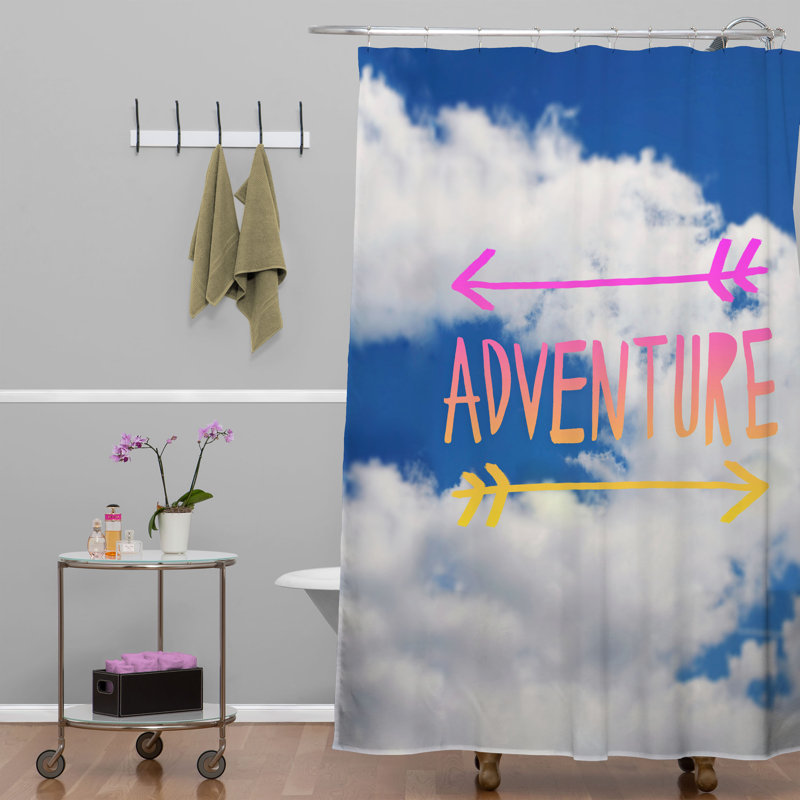 Rideau de douche simple en polyester adventure sky Bruss