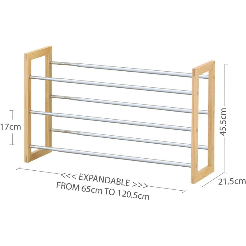 MantraRaj 3 Tier Shoe Rack Extendable Shoe Storage Rack Hold Up To 18 Pairs Of Shoes Shoe Organiser