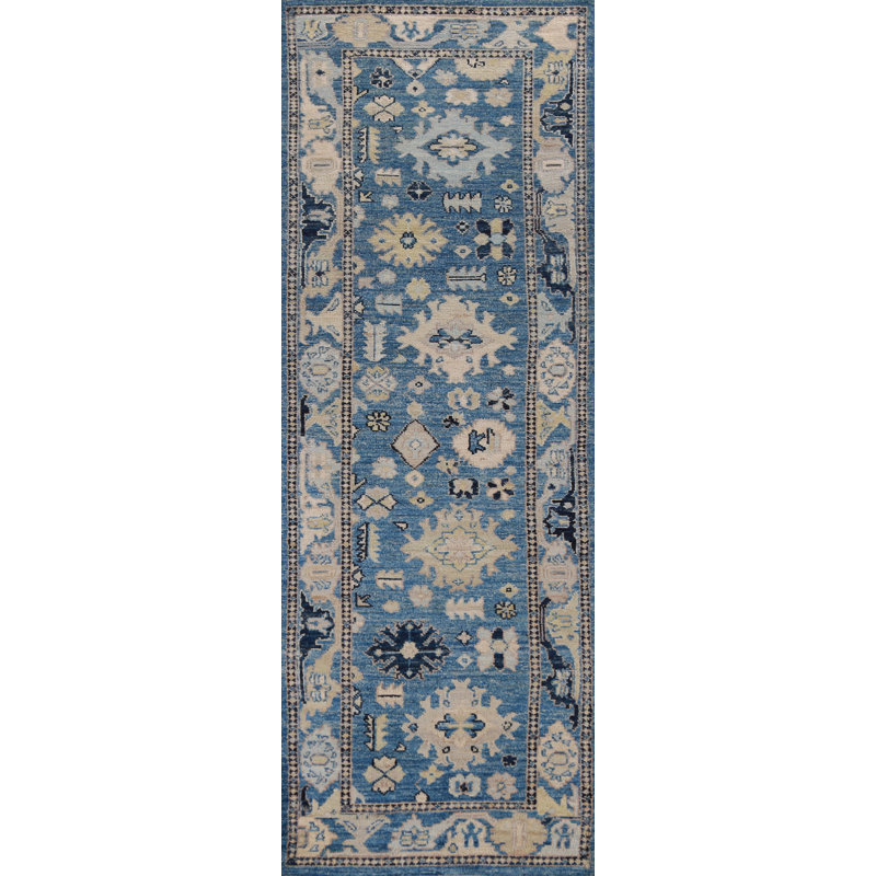 Tapis de couloir en coton 9 pi 8 po x 2 pi 7 po One-of-a-Kind