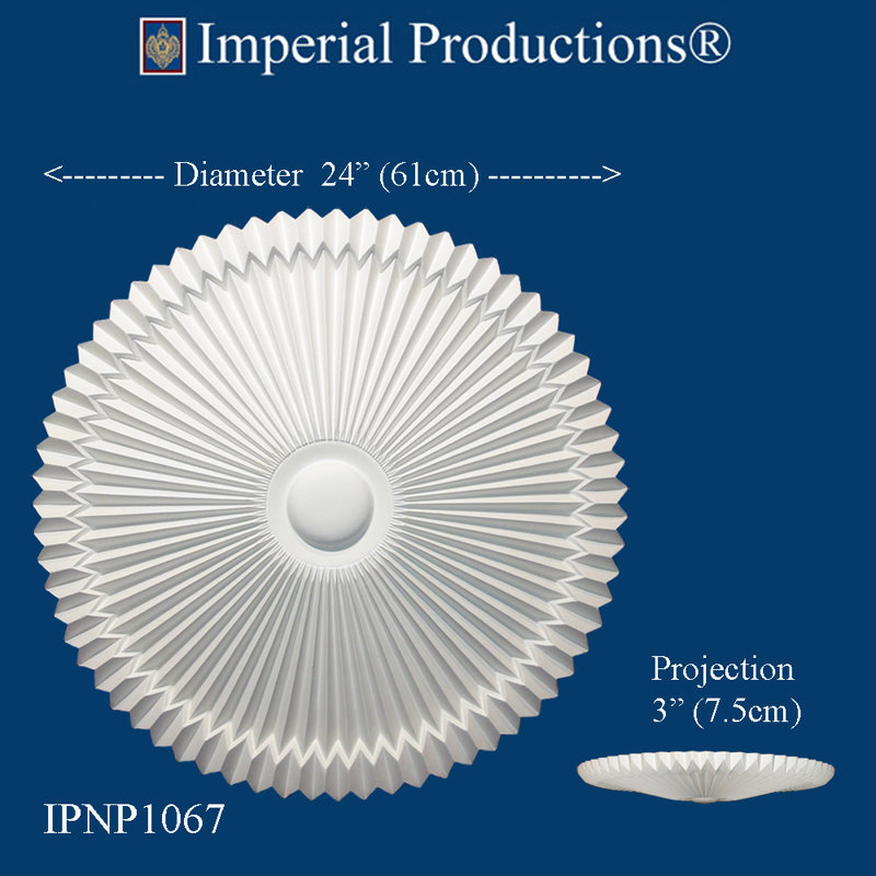 Médaillon de plafond H 24 po x l 24 po x P 3 po