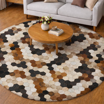 Tapis octogonal à poil long de qualité supérieure lavable à la machine ADS104